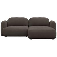 ECKSOFA Tvoya Braun Bouclé - Schwarz/Braun, Kunststoff/Textil (175/267cm) - Selsey
