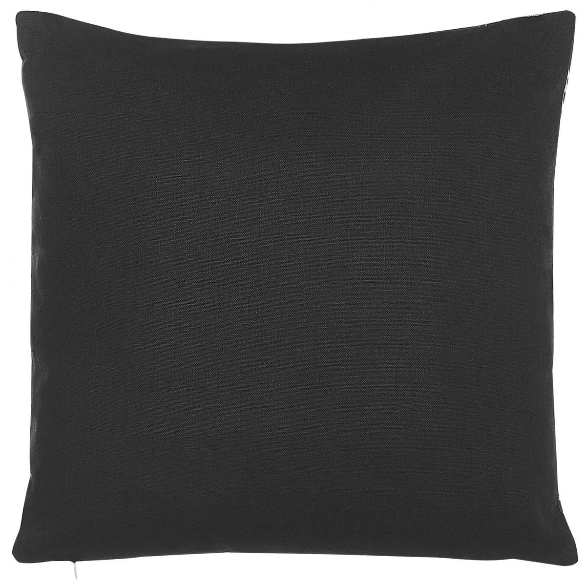 DEKOKISSEN 2er-Set Schwarz 45/45 cm Leroy - Schwarz, Naturmaterialien/Textil (45/45cm) - Beliani