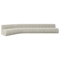 ECKSOFA modulares Sofa Montra-L3 - 472x174x70 cm Creme - Hellgrau/Creme, Holzwerkstoff/Textil (472/174cm) - ALTDECOR