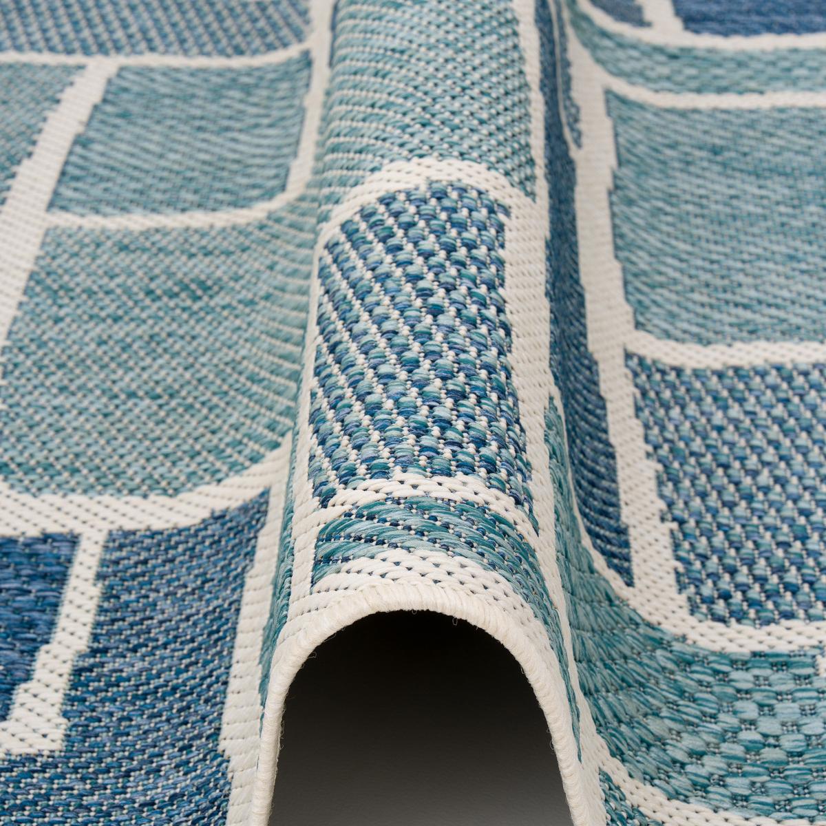 IN- UND OUTDOOR TEPPICH CARPETTO - Türkis, Textil (160/235cm) - Pergamon