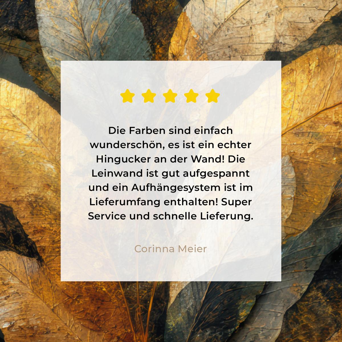 LEINWANDBILD Golden Leaf Komposition - Botanical Luxury Room Decor 30x40 cm - Goldfarben/Schwarz, Textil (30/40cm) - MuchoWow