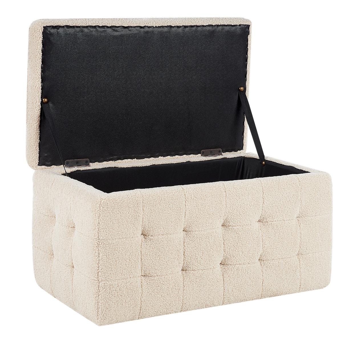TRUHENBANK Michigan 42/72/40 cm - Beige, Textil (72/40/42cm) - Beliani