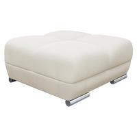 POLSTERHOCKER Logo - Silberfarben/Creme, Holz/Kunststoff (90/45/90cm) - MIRJAN24
