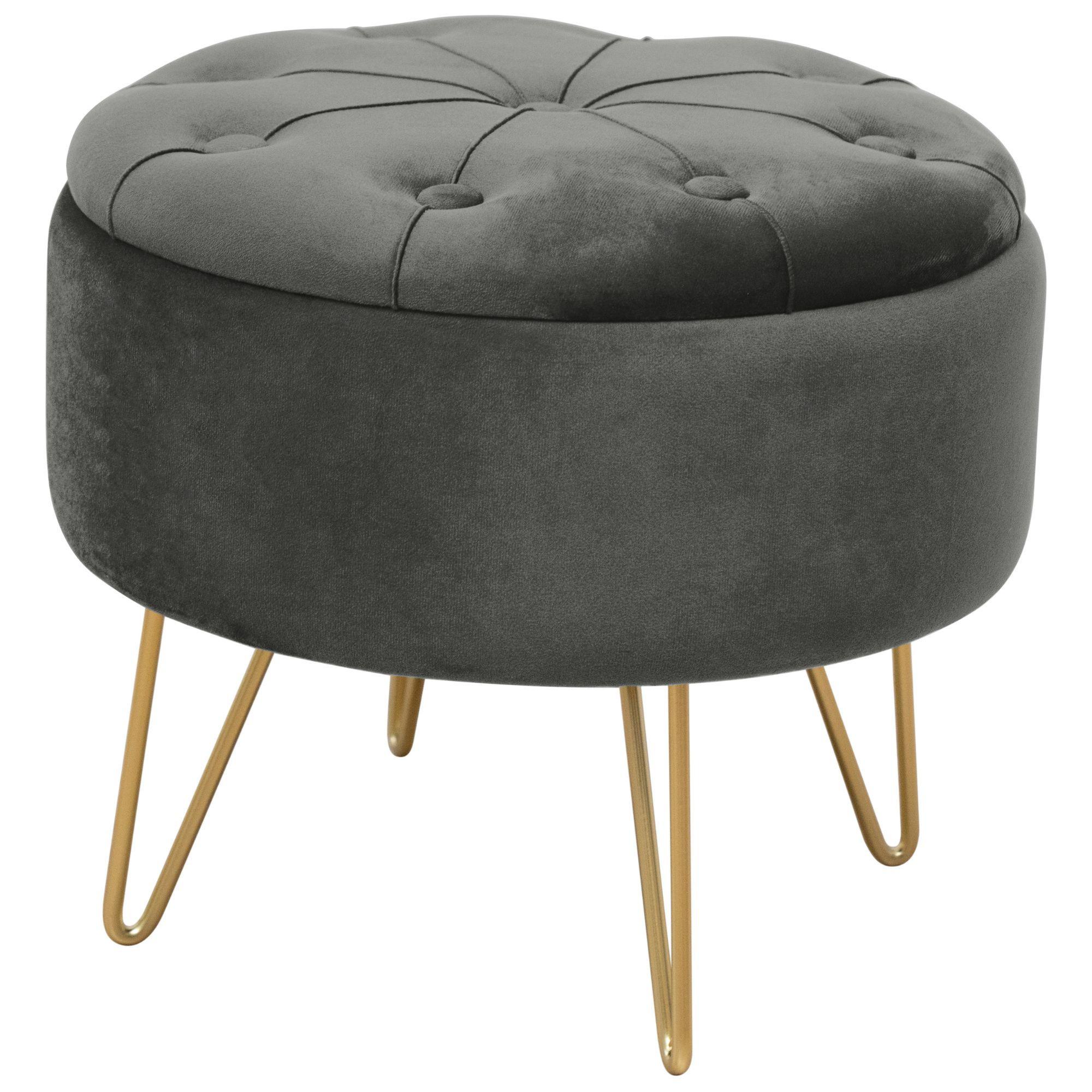 POLSTERHOCKER Grau 38/33/38 - Grau, Textil (38/33/38cm) - RAUMHIRSCH FURNITURE