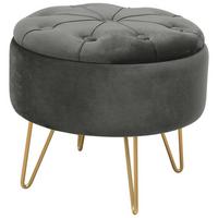 POLSTERHOCKER Grau 38/33/38 - Grau, Textil (38/33/38cm) - RAUMHIRSCH FURNITURE