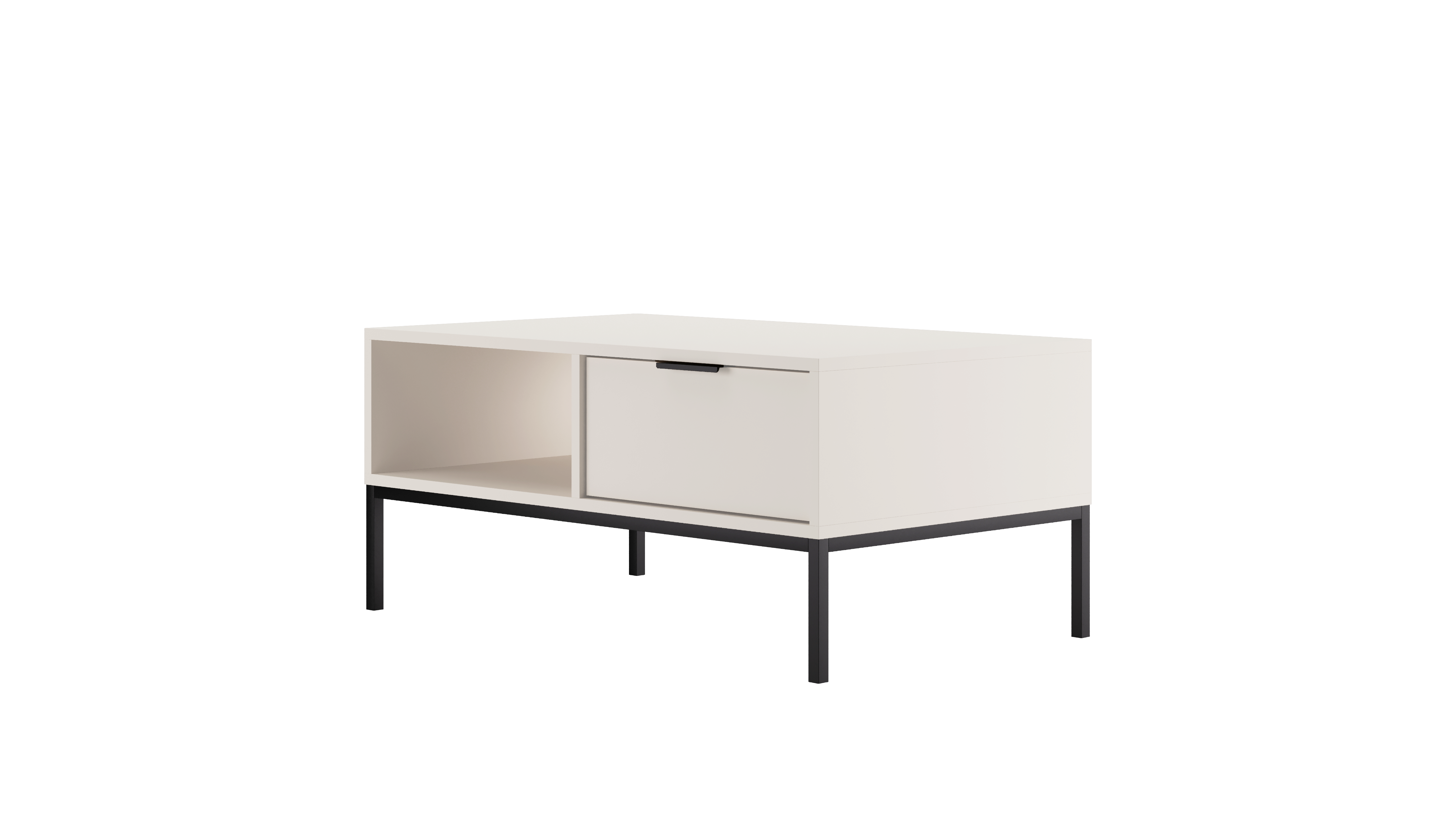 COUCHTISCH Austin 60/45/100 - Schwarz/Weiß, Holzwerkstoff (100/60/45cm) - RAUMHIRSCH FURNITURE