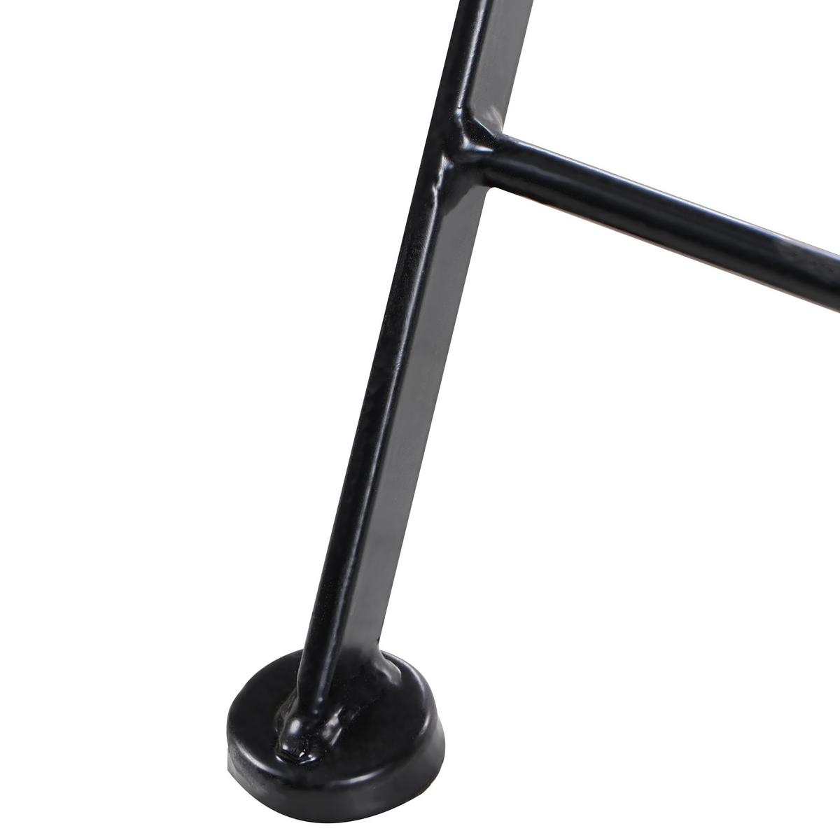 GARTENSTUHL 2er Set klappbar Metall Schwarz Coriano - Blau/Schwarz, Metall (40/90/45cm) - Beliani