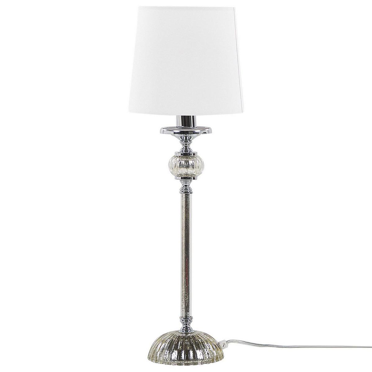 TISCHLAMPE Kubena 18/18/56 cm - Weiß, Keramik (18/18/62cm) - Beliani