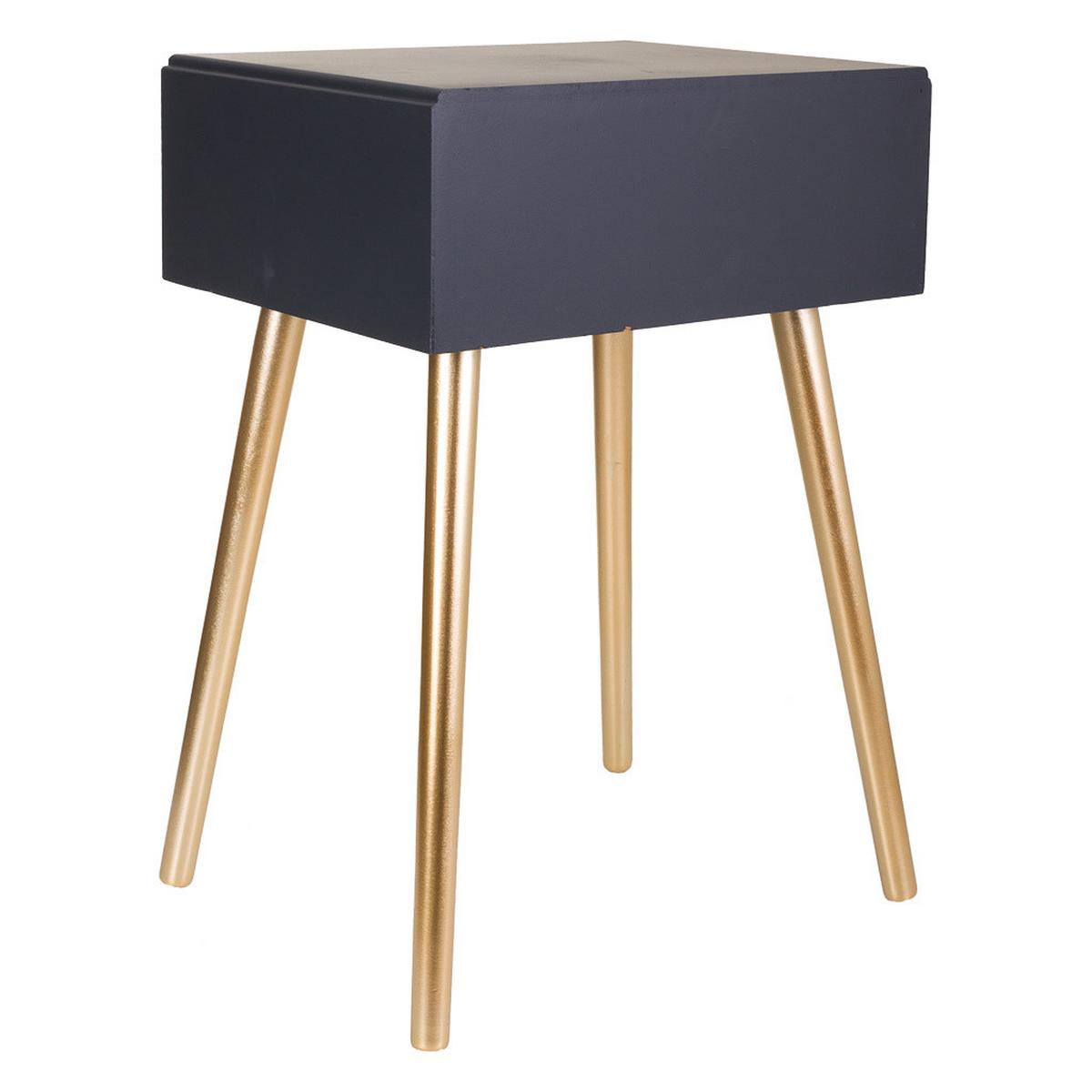 NACHTTISCH aus Holz, grau, 47x39x67cm - Grau, Holzwerkstoff (47/67/39cm) - Wanderlust