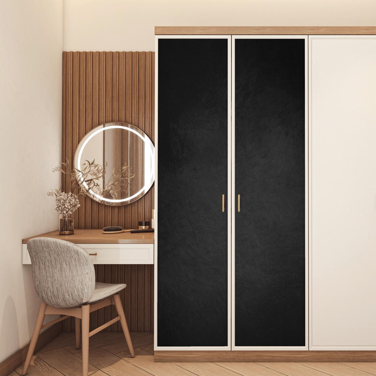 TÜRAUFKLEBER Beton - Schwarz - Grau - Strukturiert - Industriell 90x215 cm - Türtapete - Dunkelgrau, Kunststoff (90/0.1cm) - MuchoWow