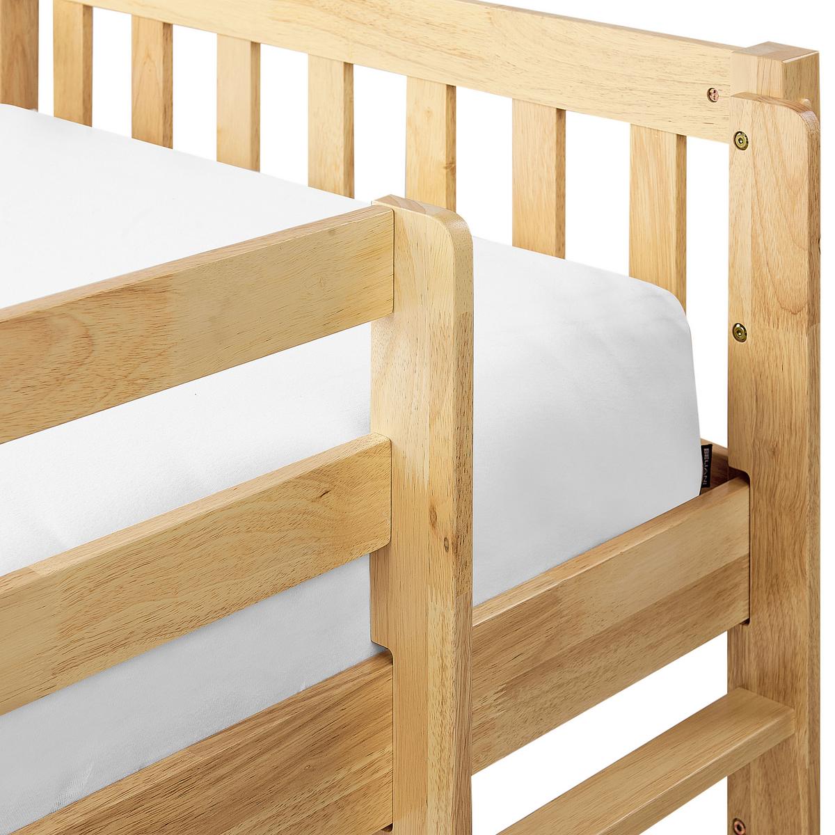 HALBHOCHBETT 90x200 cm Heller Holzfarbton Peipin - Hellbraun, Holz (90/200cm) - Beliani