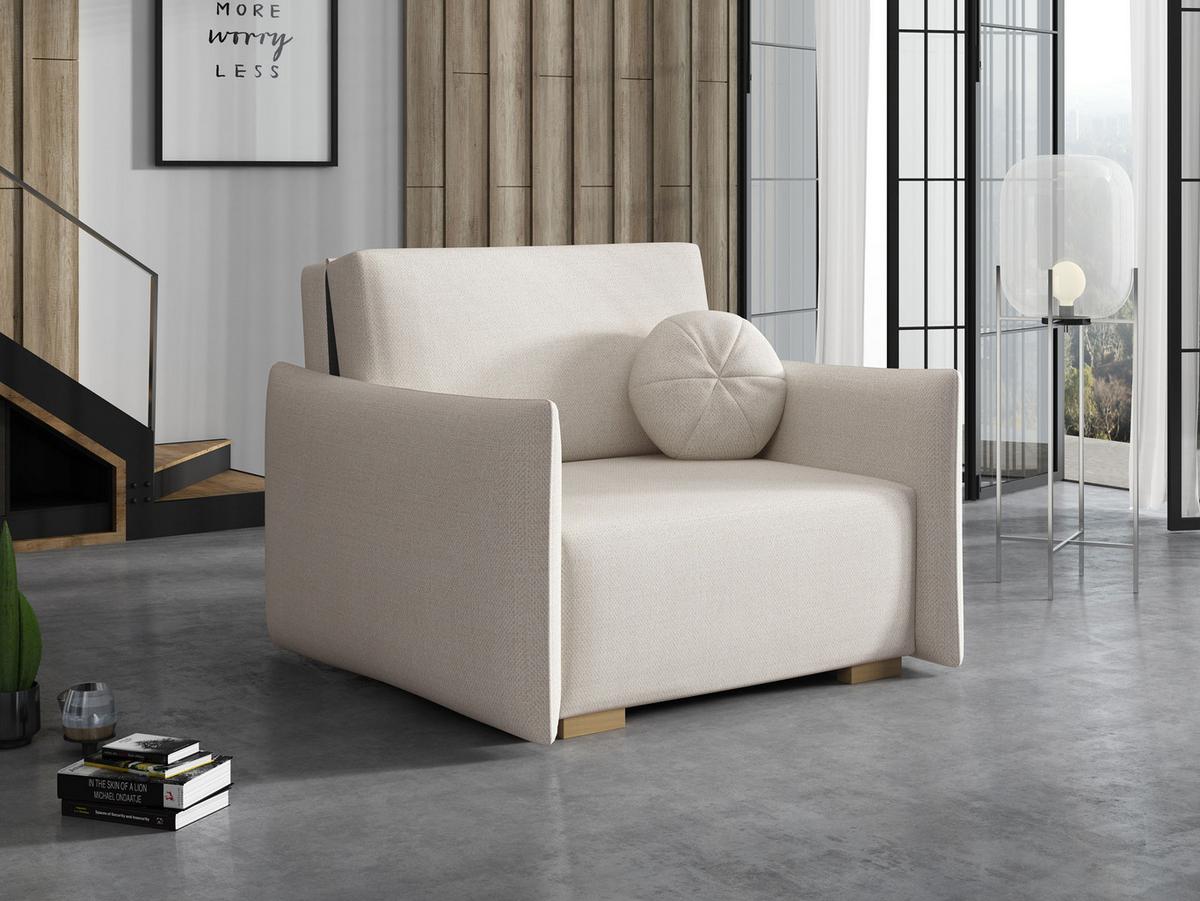 SCHLAFSOFA Viva Glov I - Creme/Naturfarben, Holz/Textil (104/85/98cm) - MIRJAN24
