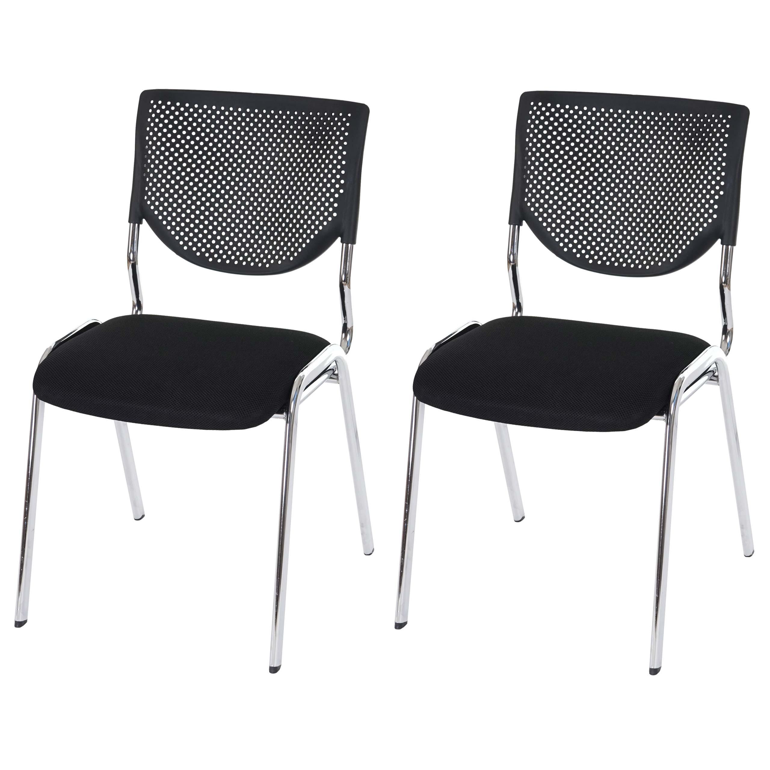 BESUCHERSTUHL Schwarz 2er-Set - Schwarz, Textil (49/83/58cm) - MCW