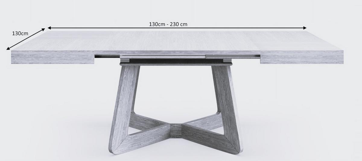 ESSTISCH PIAZZA Ausziehbar 130 - 230 / 130 x 76 cm - Schwarz, Holz (130/130/76cm) - MASSENO