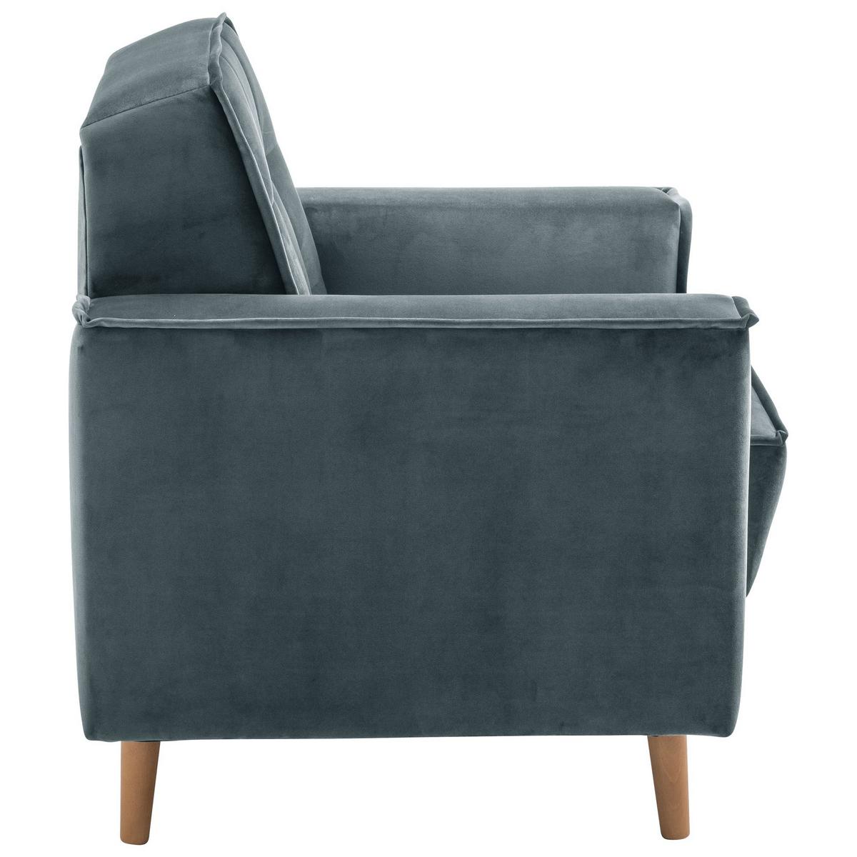 POLSTERSESSEL Kavindra Samtvelours azur - Aubergine, Kunststoff (78/84/100cm) - 58aufmkessel
