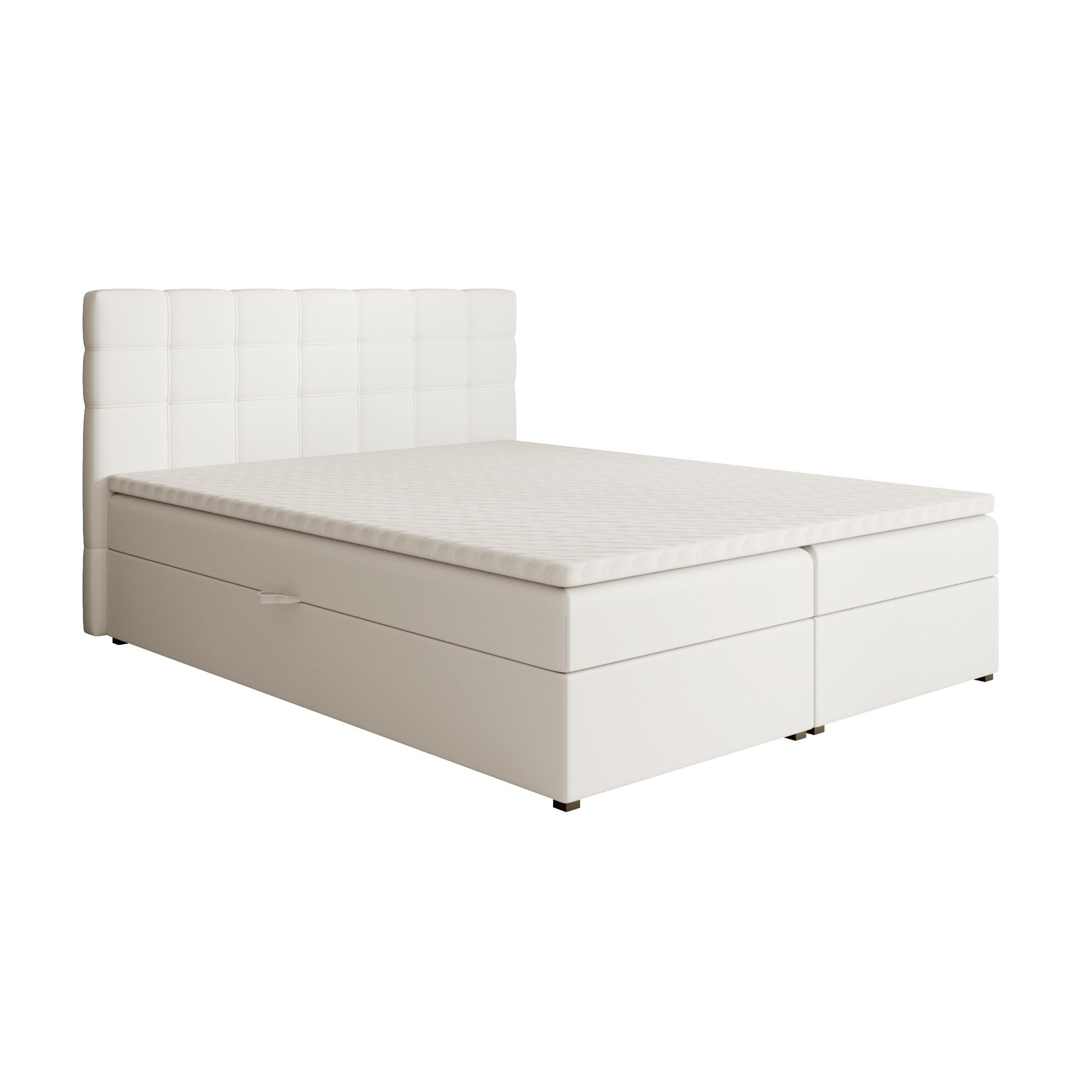 POLSTERBETT Topiq 164/203/103 weiß - Weiß, Holzwerkstoff/Textil (160/200cm) - Beautysofa