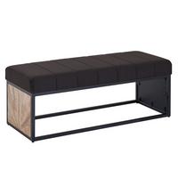 SITZBANK – Stoff/Metall, 105x40x40 cm, Schwarz - Schwarz, Holz/Textil (105/40/40cm) - KADIMA DESIGN