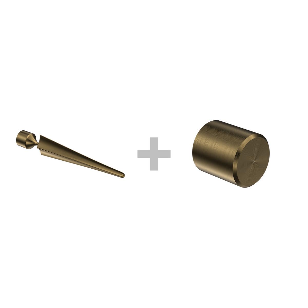 GARDINENSTANGE Primus Lorenzo 100 cm, 2-läufig, 16 mm Ø Messing Antik - Messingfarben/Bronzefarben, Metall (100cm) - INTERDECO