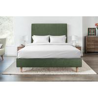 150 cm GEPOLSTERTES KOPFTEIL – Natté-Stoff in Khakigrün - Beige/Olivgrün, Karton/Holz (150/120/10cm) - Sommeil de Plomb