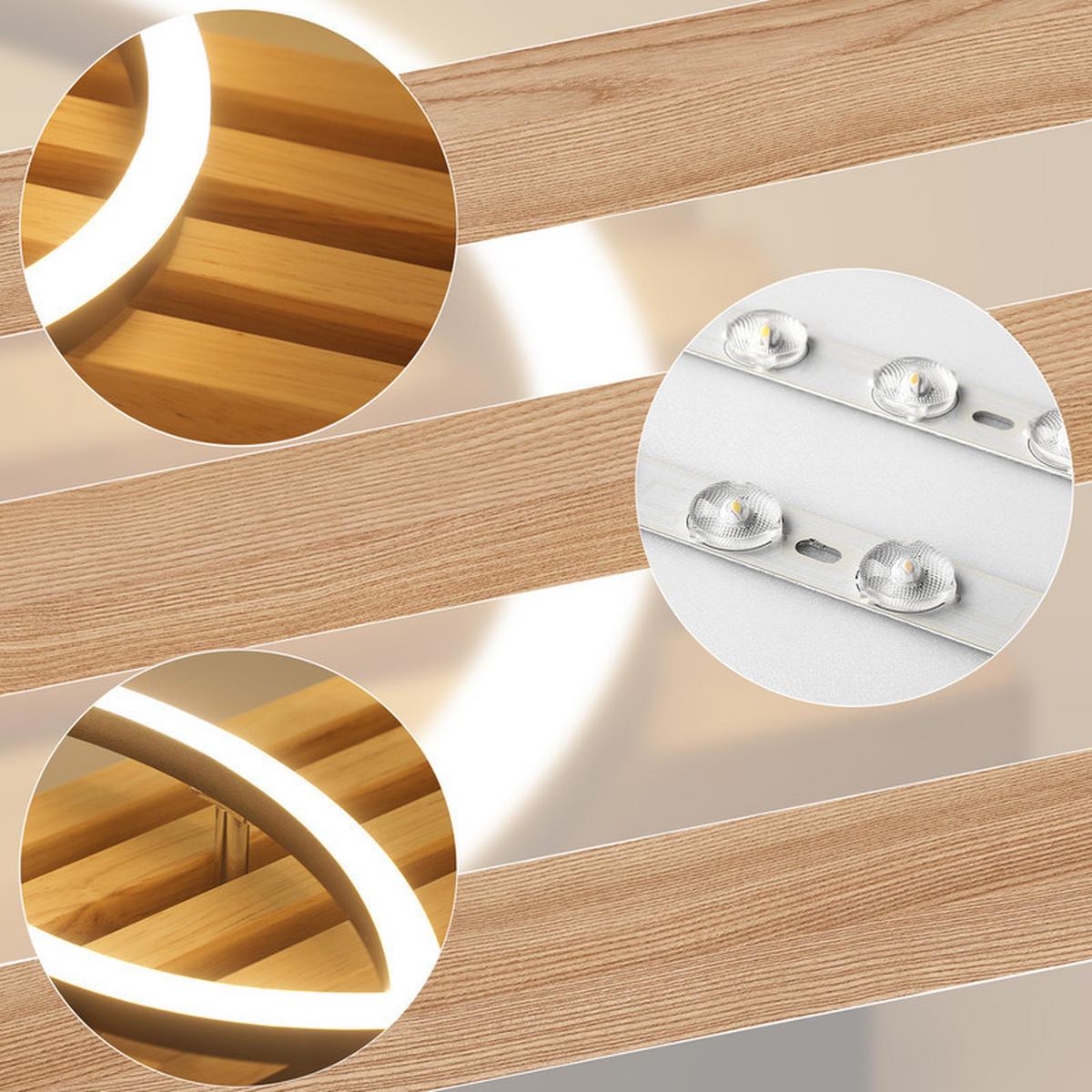 LED-DECKENLEUCHTE Elfriede II 8.8/55/35cm - Eschefarben, Holz (8.8/55/35cm) - Nettlife