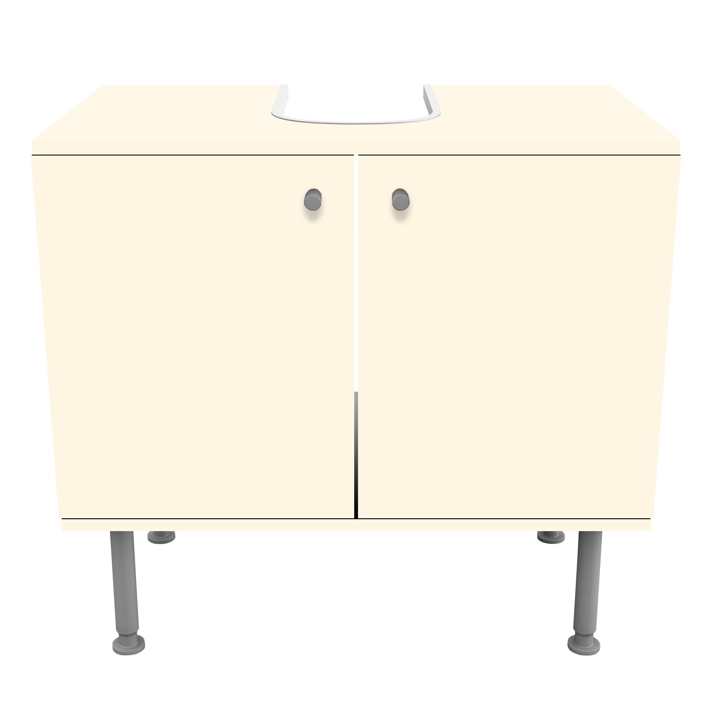 WASCHBECKENUNTERSCHRANK Kaschmir 60/55/35 cm - Beige, Holzwerkstoff (60/55/35cm) - Bilderwelten