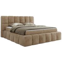 BOXBETT NIRA 200/200 - Beige Plüsch - H4 - Beige, Holz/Textil (200/200cm) - MKS