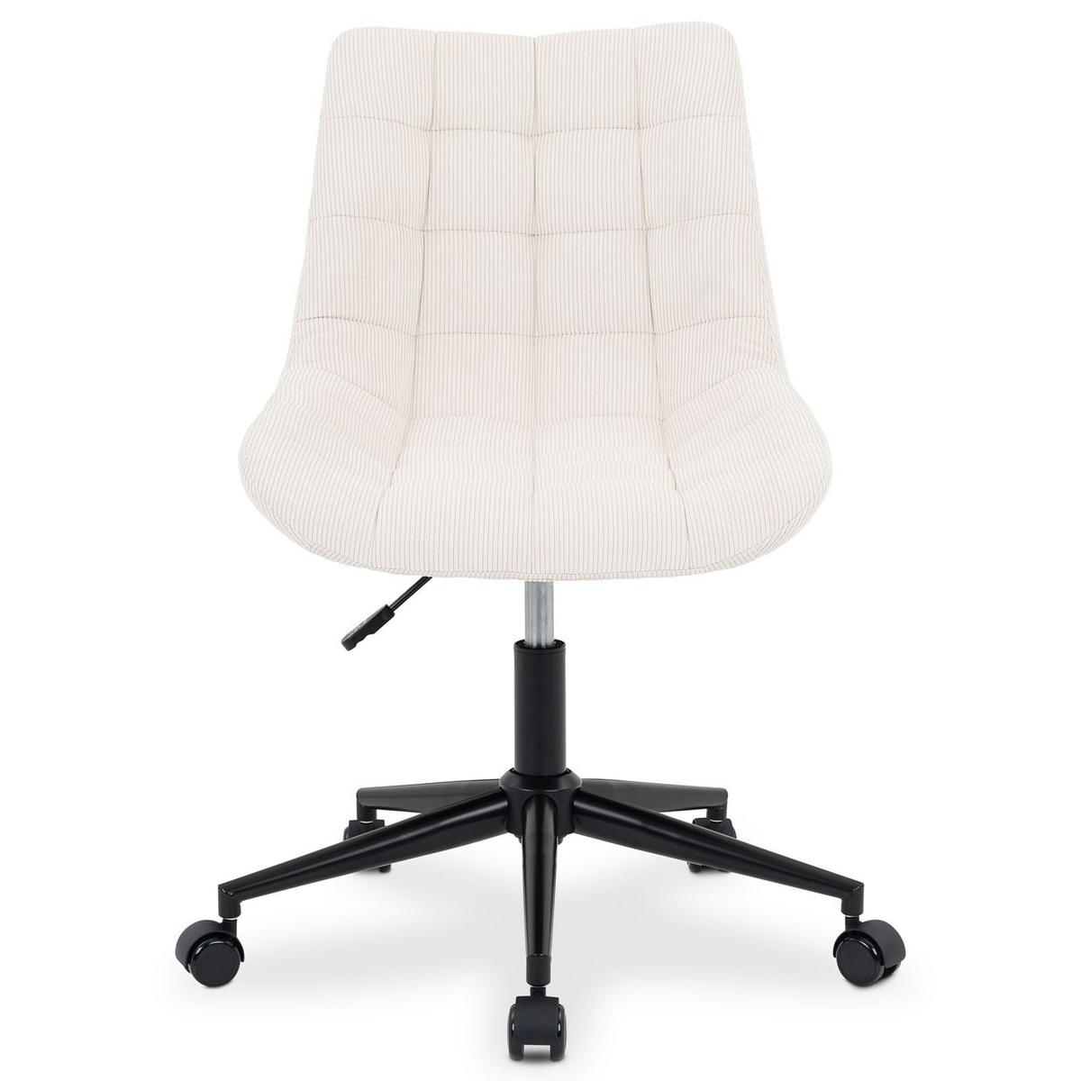 DREHSTUHL VASILO cremeweiß - Creme, Textil (54/80/61cm) - IDIMEX