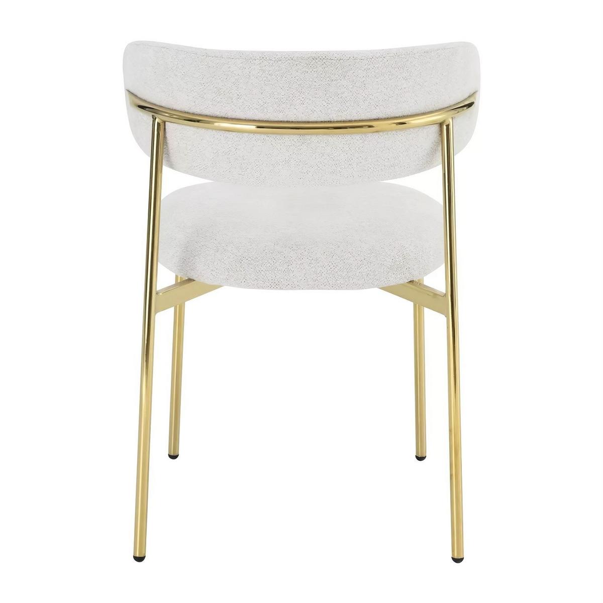 POLSTERSTUHL ELYSE GOLD - Beige, Textil (56/80/58cm) - Lookway