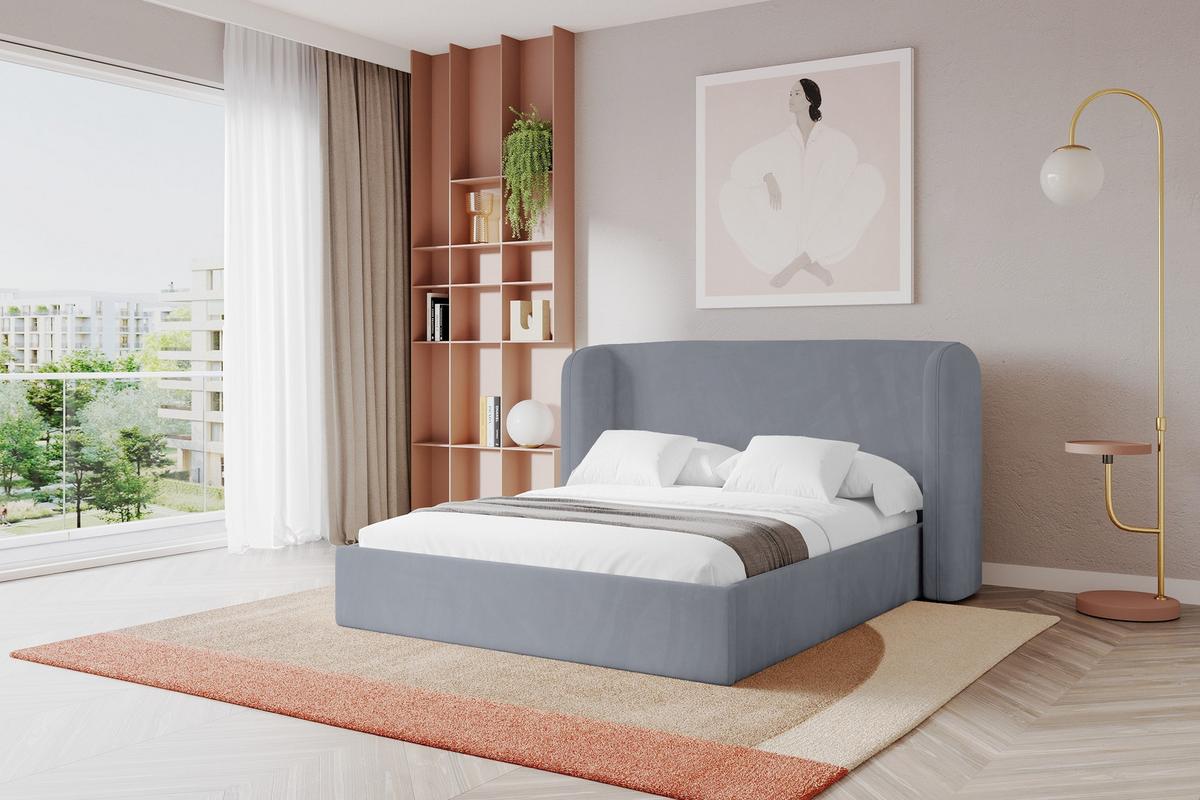 POLSTERBETT mit Bettkasten und Lattenrost, Bett mit Matratze H3/H4 - ESTI 140x200 Grau - Grau, Holzwerkstoff/Textil (140/200cm) - ALTDECOR