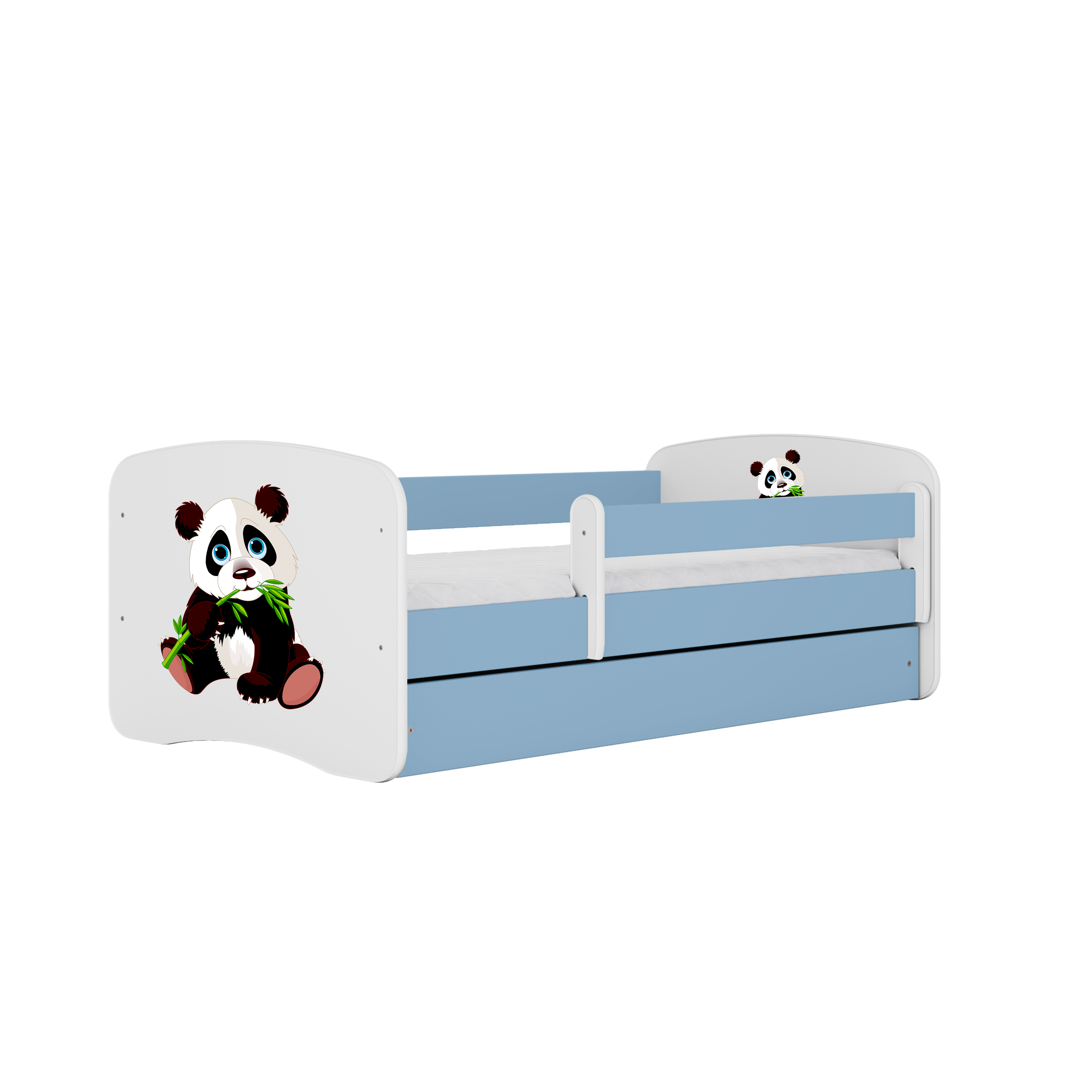 KINDERBETT Panda 2 mit Schublade 180/80 90/61/184 - Blau, Holzwerkstoff (80/180cm) - RAUMHIRSCH FURNITURE