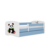 KINDERBETT Panda 2 mit Schublade 180/80 90/61/184 - Blau, Holzwerkstoff (80/180cm) - RAUMHIRSCH FURNITURE