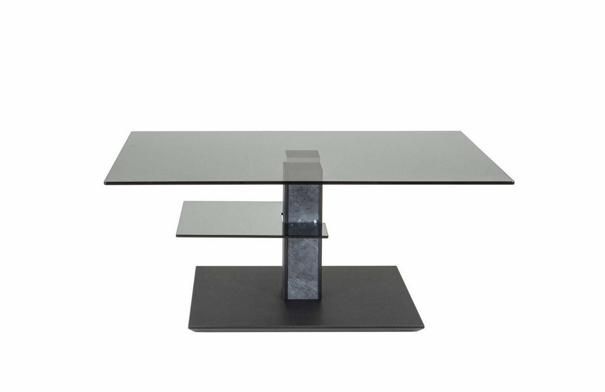 COUCHTISCH höhenverstellbar Cläre 100x47x60 Glas Marble Grigio/Grau - Grau, Glas (100/60/60cm) - 58aufmkessel