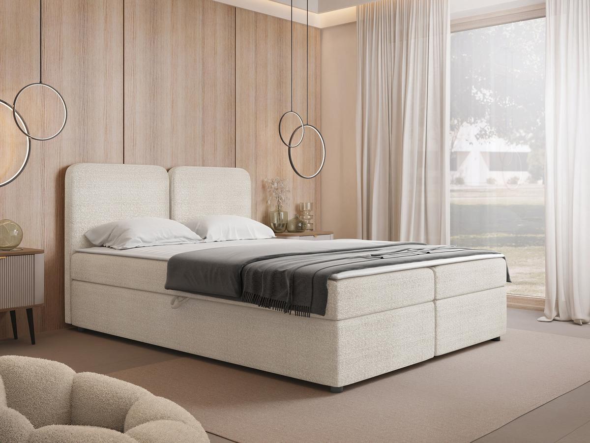 BOXBETT Boho - H3 - Schwarz/Naturfarben, Holz/Holzwerkstoff (160/200cm) - MIRJAN24