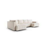 WOHNLANDSCHAFT Armanda - Creme, Holzwerkstoff/Textil (392/83/185cm) - Fun Möbel
