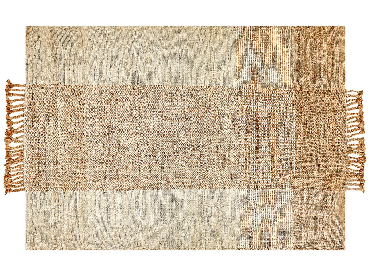TEPPICH geflochten Hamzalar 230/160 cm - Beige, Naturmaterialien (160/230cm) - Beliani