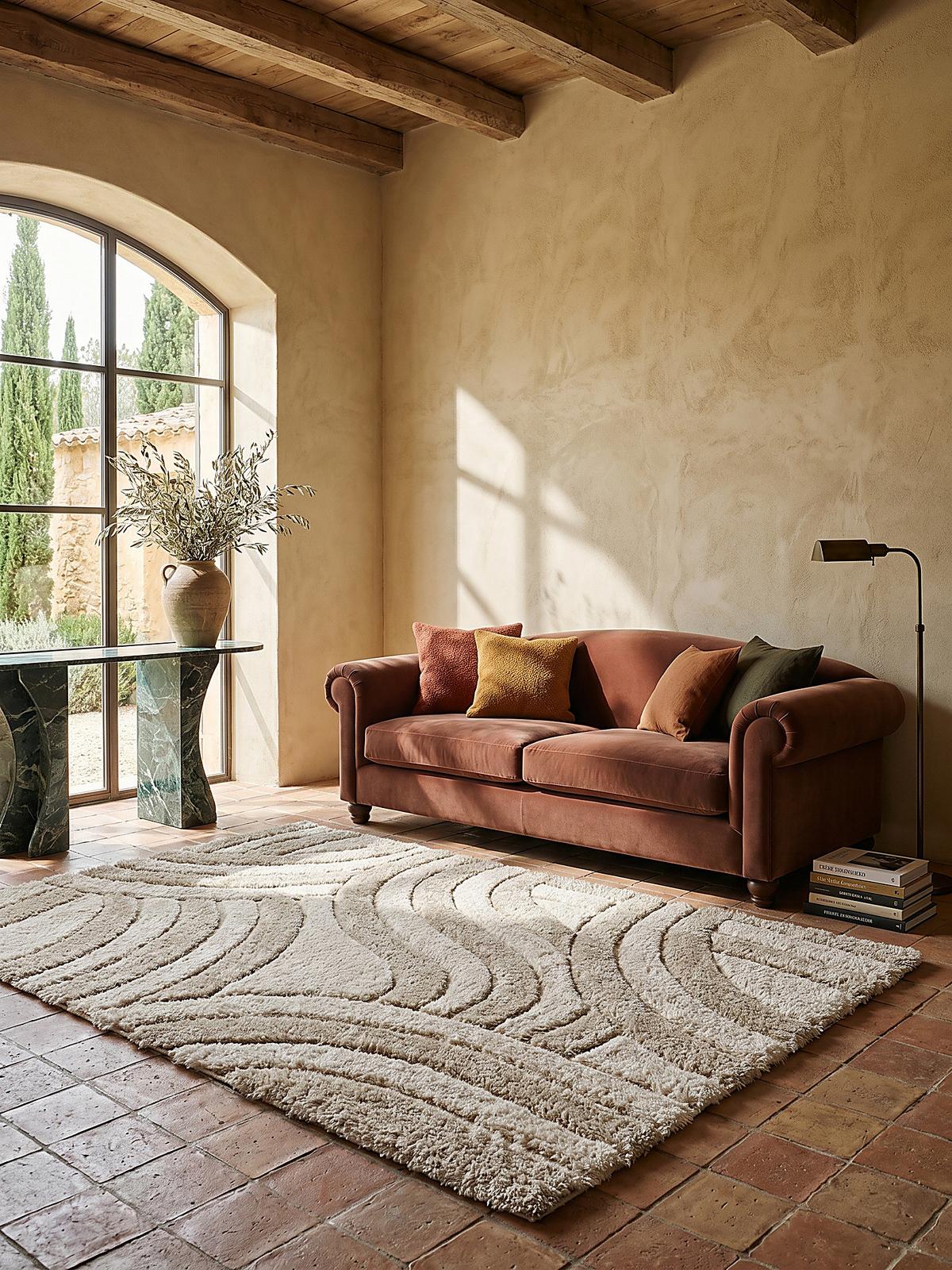 TEPPICH NADD, abstrakt, Natur, 200 x 290 cm - Beige, Textil (200/290cm) - KADIMA DESIGN
