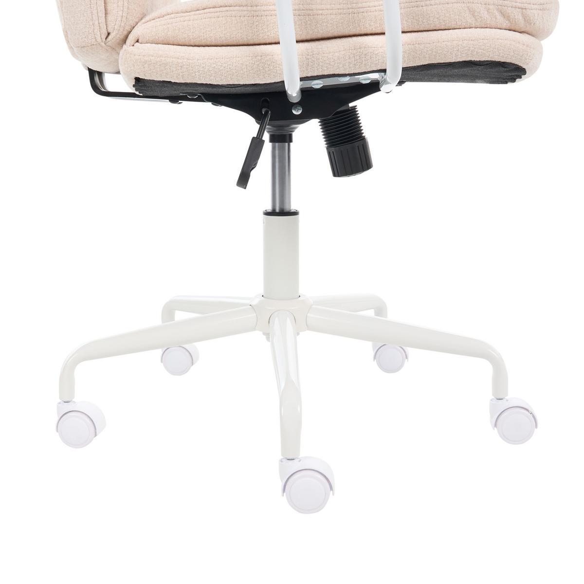 BÜROSTUHL Stoff Hellbeige Vero - Beige, Textil (62/100/65cm) - Beliani