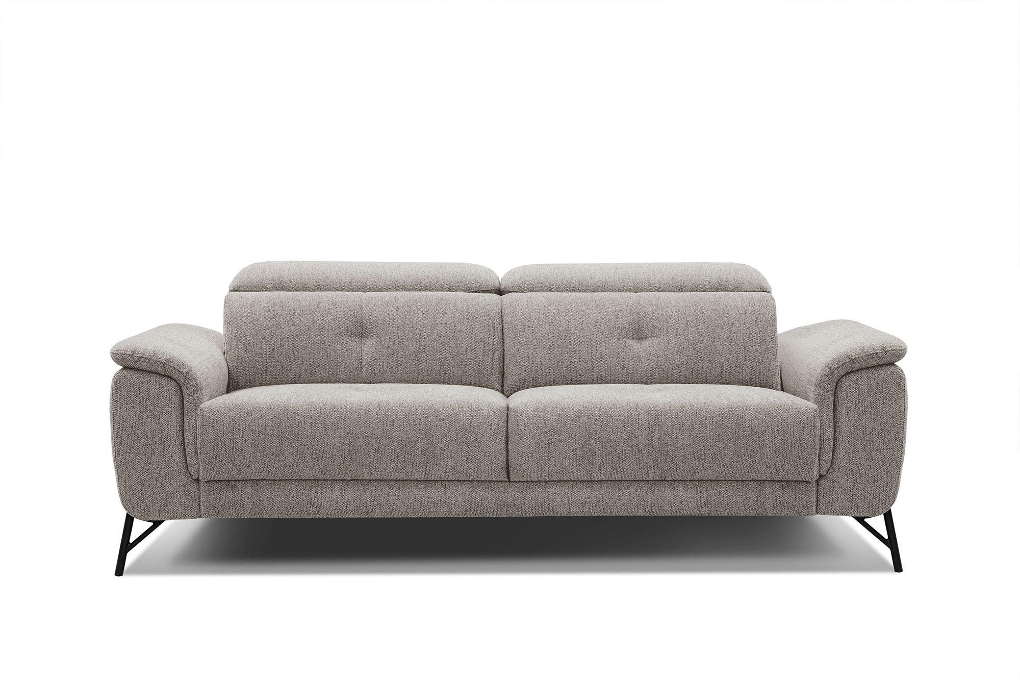 SOFA AVENA 3-Sitzer, taupe - Taupe, Holzwerkstoff/Textil (204/80/108cm) - Wozimo