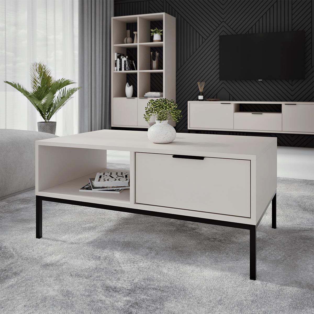 COUCHTISCH Seattle Kaschmir - Beige, Holzwerkstoff (60/80/45.4cm) - Petits-meubles