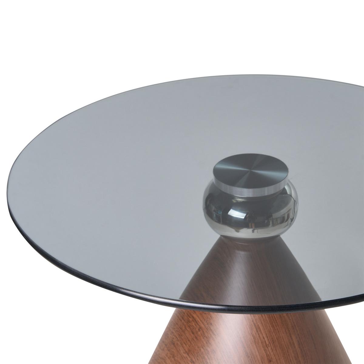BEISTELLTISCH Sicherheitsglas Braun/Schwarz Corella - Braun, Metall (45/45/45cm) - Beliani