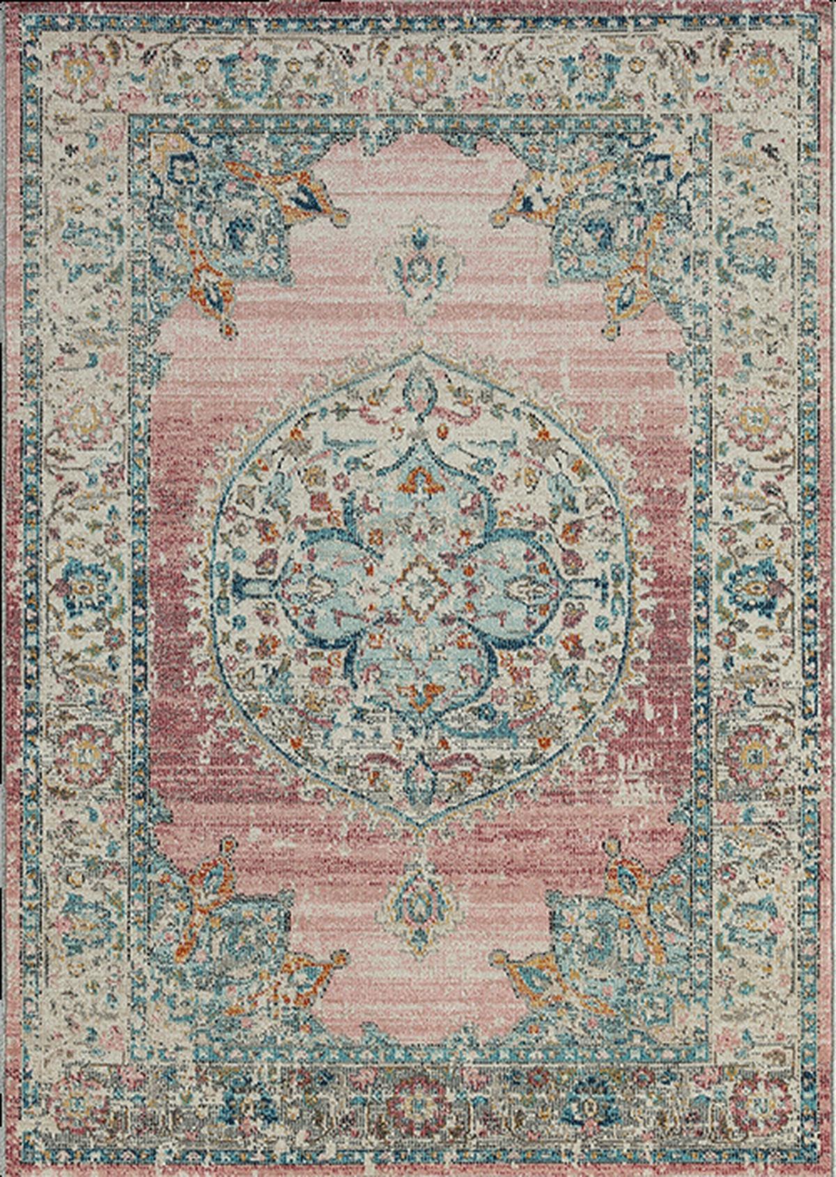 TEPPICH Outdoor Orientalisch LIMMAT Polypropylen Pink 120 x 170 cm - Rosa, Textil (120/170cm) - KADIMA DESIGN