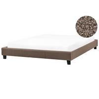 BETT 180/200 cm Taupe Roanne - Taupe/Braun, Textil (180/200cm) - Beliani