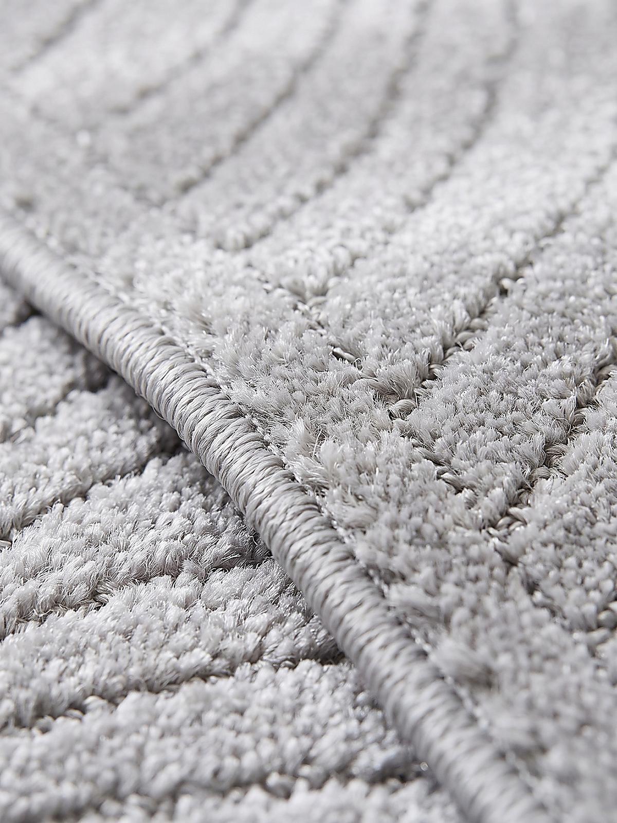 LÄUFER Outdoor, Fußbodenheizung-geeignet, mit Blattmotiv, aus Polypropylen, ENGADIN in Silbergrau, 80 x 150 cm - Grau, Textil (80/150cm) - KADIMA DESIGN