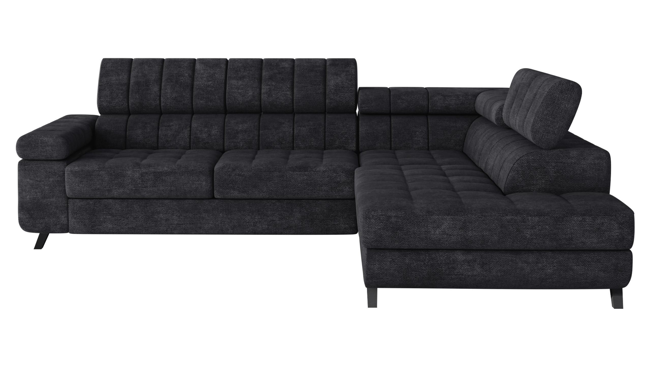 ECKSOFA Nord, Seite: Rechts - Schwarz, Holz/Textil (264/203cm) - MIRJAN24