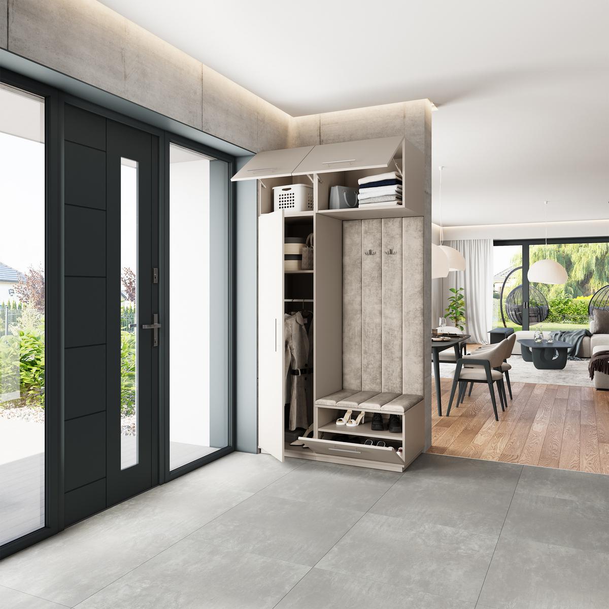 GARDEROBENSCHRANK REMA 120/240/60 cm Modern Kaschmir - Kaschmir/Beige, Holzwerkstoff (120/240/60cm) - MASSENO