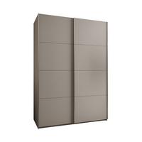 SCHWEBETÜRENSCHRANK 245,5/180/64 2-türig - Kaschmir/Silberfarben, Holz/Metall (180/245/64cm) - Abiks Möbel