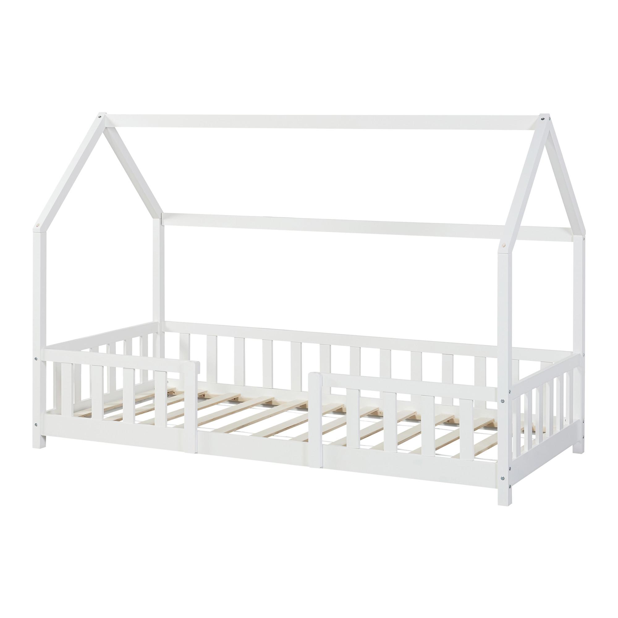 HAUSBETT Sisimiut - Weiß, Holz (90/200cm) - [en.casa]
