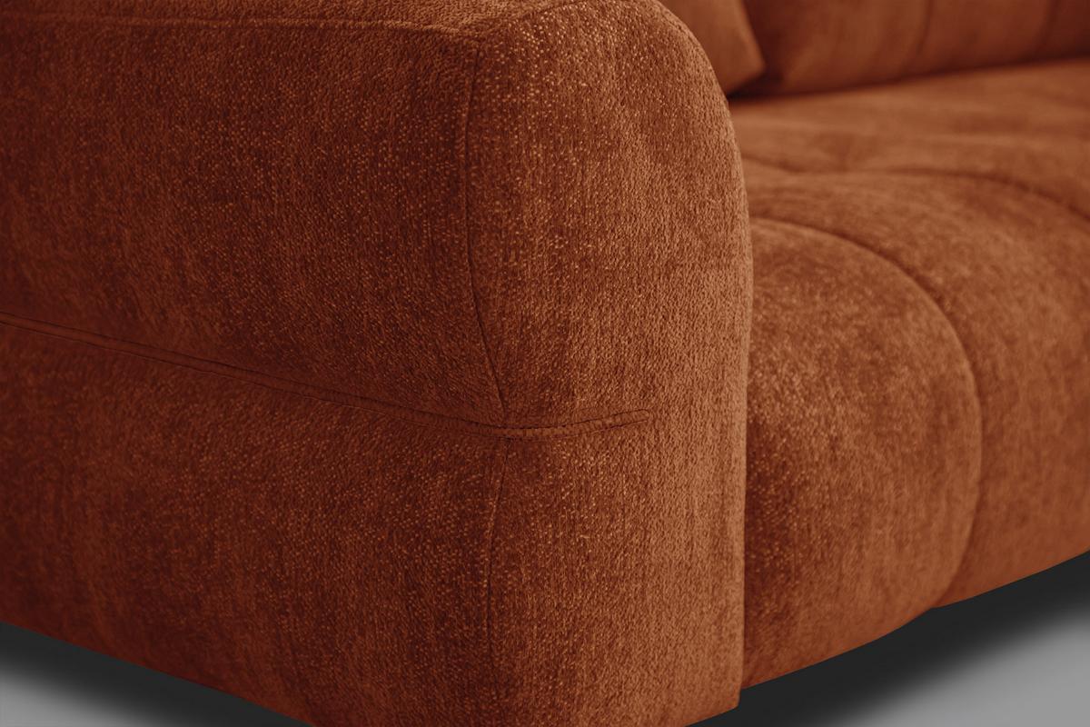 SOFA SALVINI 2,5-Sitzer, orange - Orange, Holz/Textil (206/88/99cm) - Wozimo
