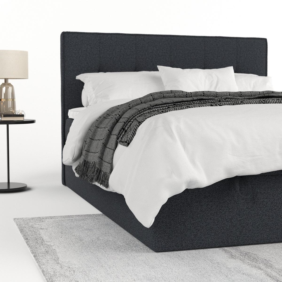 BOXBETT Tivra 160/200 cm Anthrazit im Riva Stoff - Anthrazit/Schwarz, Holz/Holzwerkstoff (160/200cm) - AltaBeds