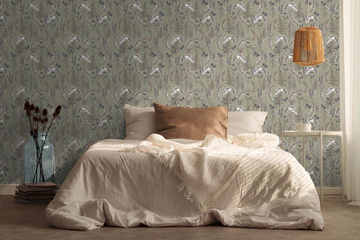 VLIESTAPETE Grün 53/1005 cm - Grün, Textil (53/1cm) - KUNSTLOFT